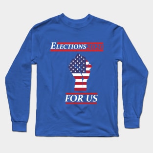 elections USA america 2020 vote Bing Tribbiani trump Brady Belichick Long Sleeve T-Shirt